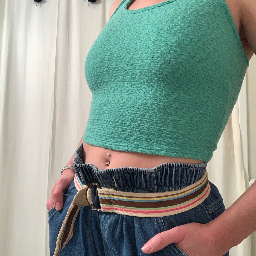 Nollie Green Crop Tank